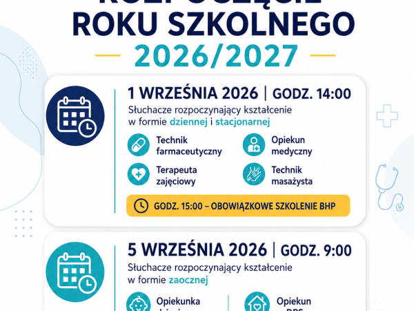 Rozpoczęcie roku szkolnego 2026/2027